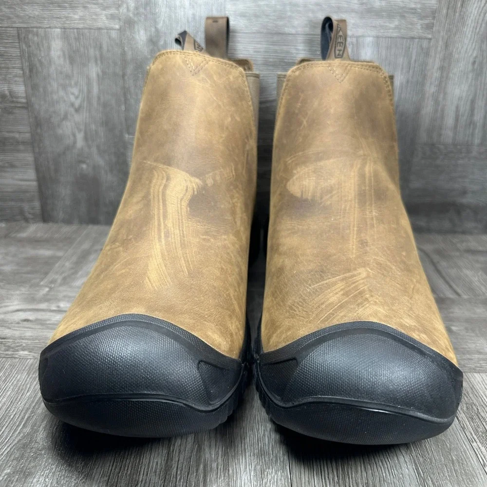 KEEN Anchorage III Chelsea Boots Mens 14 Brown Waterproof Leather NEW